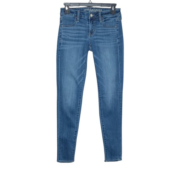 American Eagle Outfitters Denim - American Eagle Size 2 Regular Stretch Denim Super Low Rise‎ Jegging Skinny Jeans